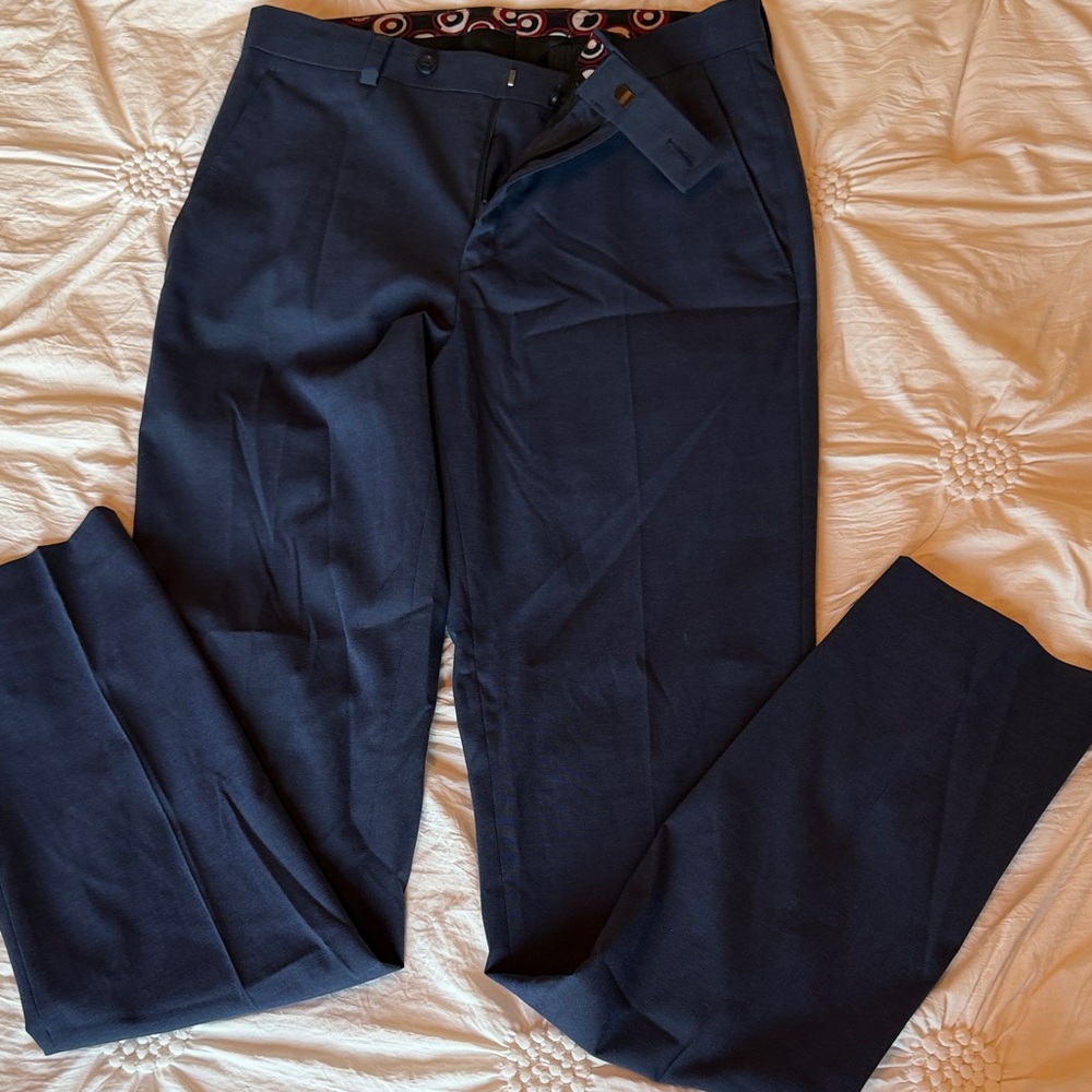 ✅Ben Sherman Dark Blue Men's Dress Pants. 30x32. Navy blue. EUC - Picture 2 of 9